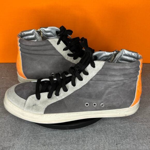 P448 Skate Sneaker In Grey‎ Orange High Top EU 41 Womens...